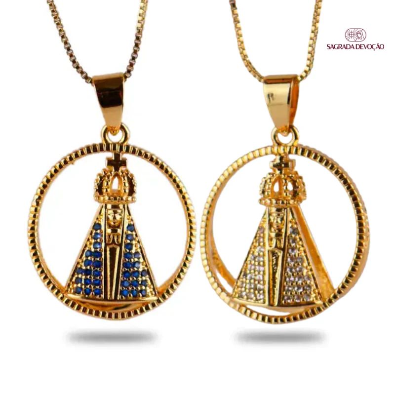 [COMPRE 1 LEVE 2] Colar Aura Nossa Senhora Aparecida Dupla Face 